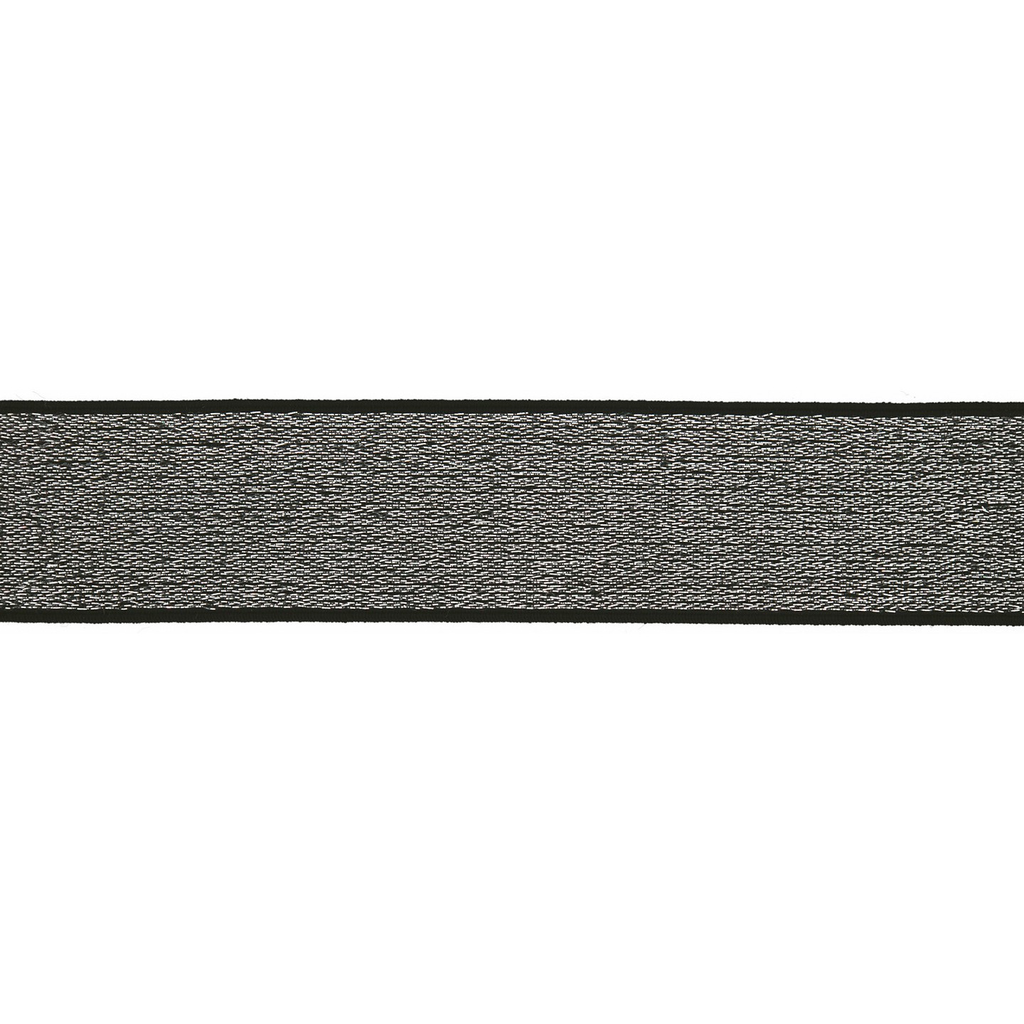 Elastique Noir Argent Lurex - 40 mm x 1m
