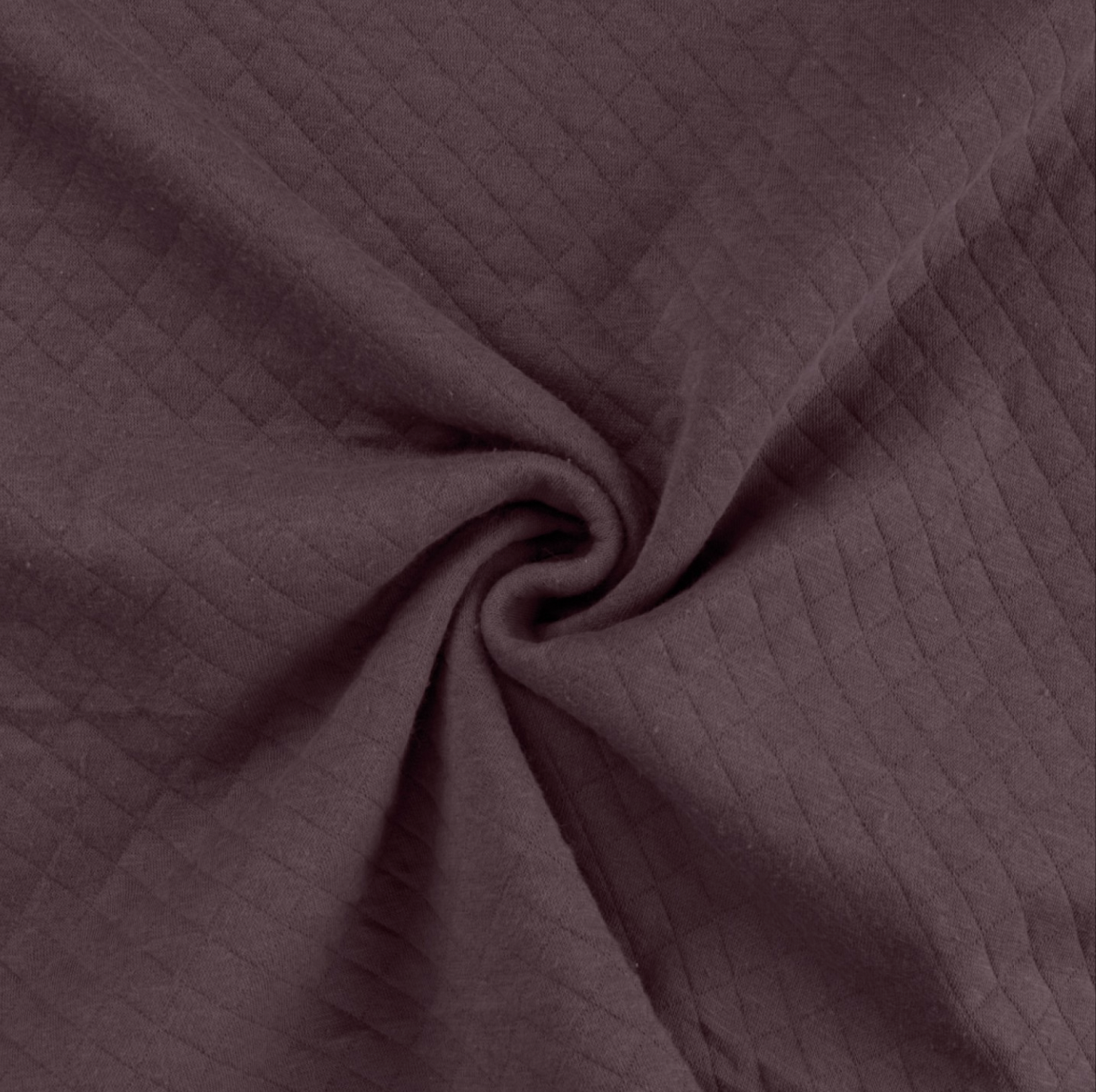 Tissu Sweat Matelassé Coton Diamant Burgundy