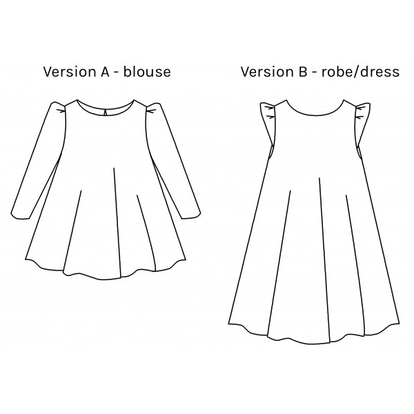 Blouse ou Robe trapèze YZÉ de P&M Pattern du 34 au 52