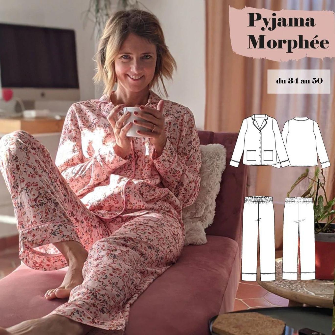 Patron Pyjama Morphée de Super Bison du 34 au 50