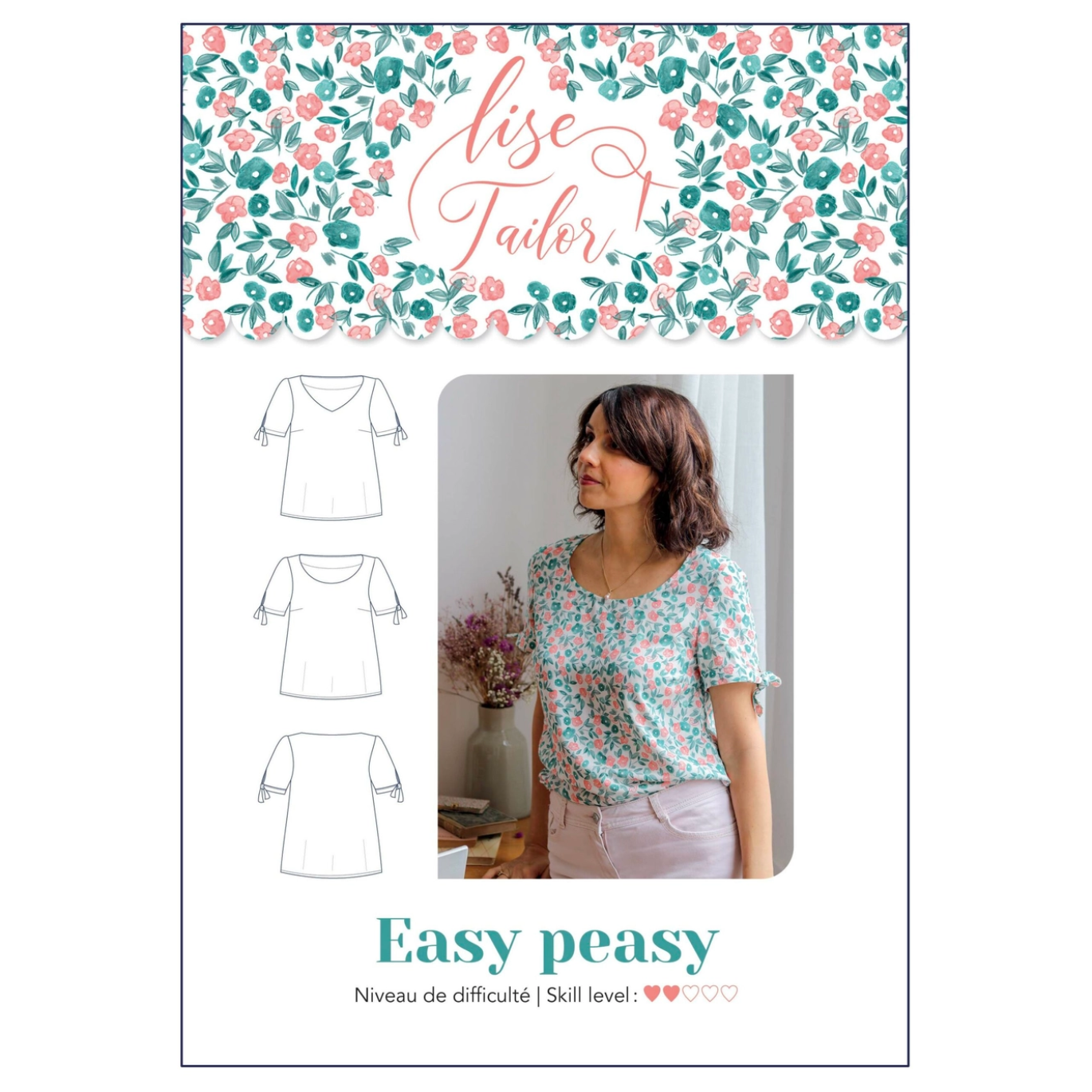 Patron Tee Shirt Easy Peasy Lise Tailor de la taille 34 au 52