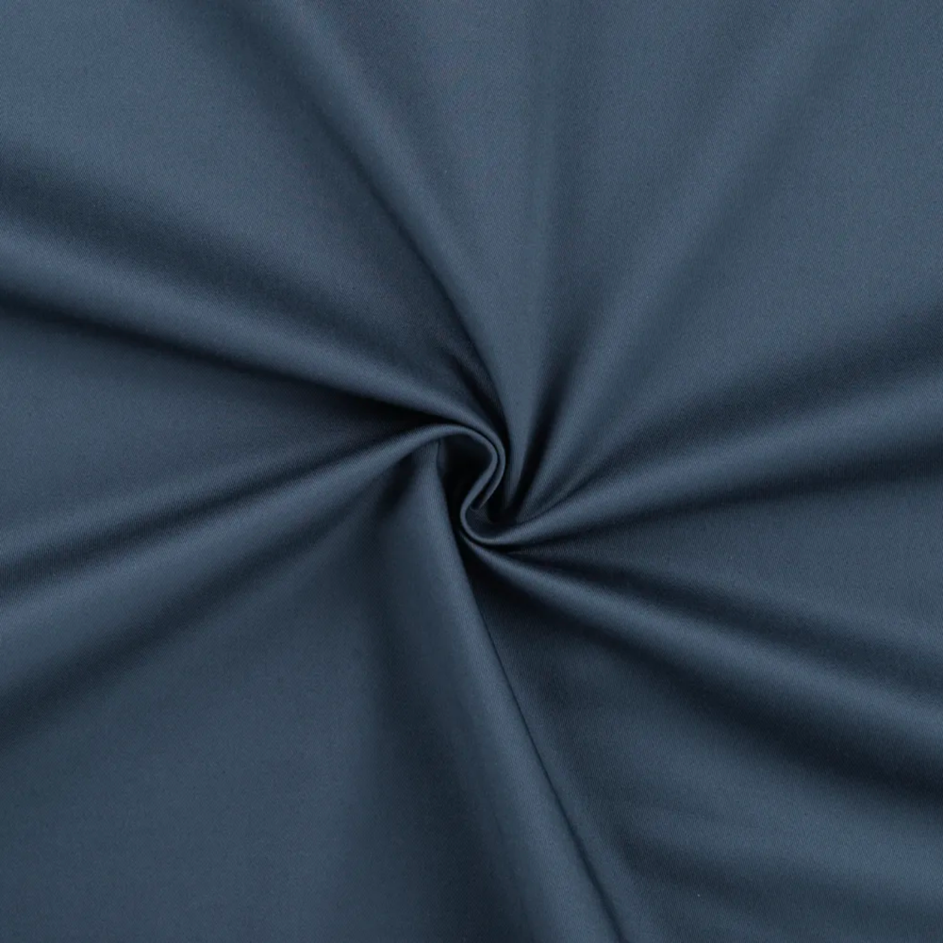 Tissu Coton Epais Stretch Satiné Uni Bleu Denim