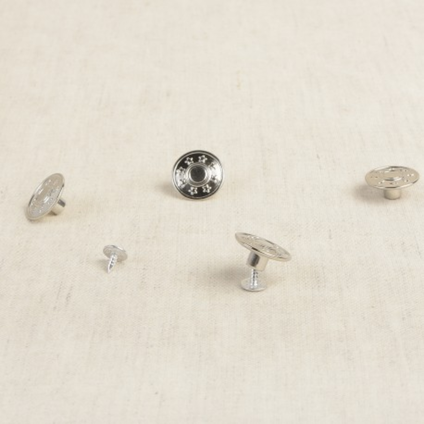Boutons Jeans Argenté 17mm x6