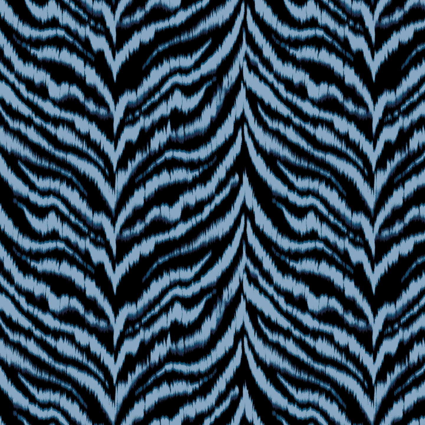 Jersey Polyester à imprimé tigre Bleu Paon