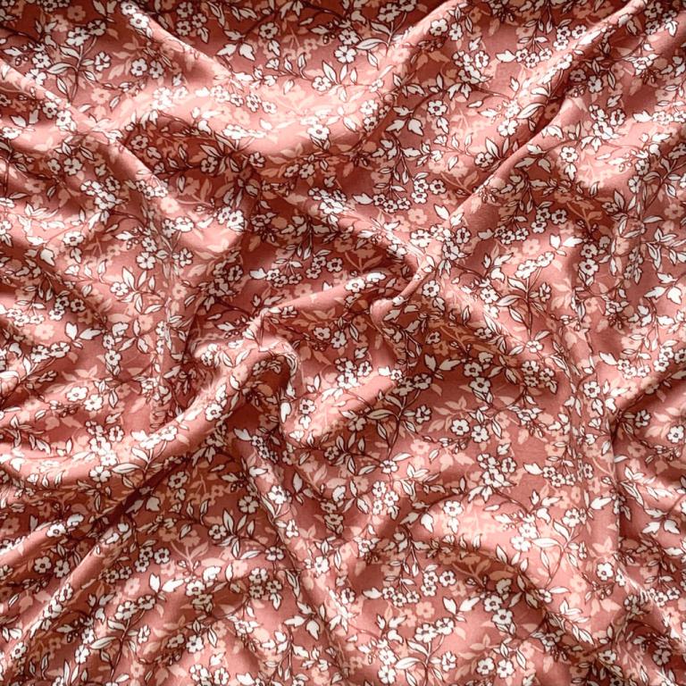 Viscose "Mumbai" Marsala & Blanc