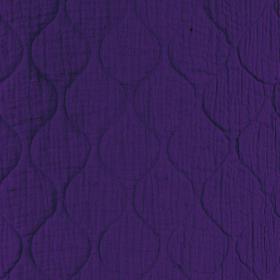 Tissu Coton Double Gaze Matelassé Wavy Violet