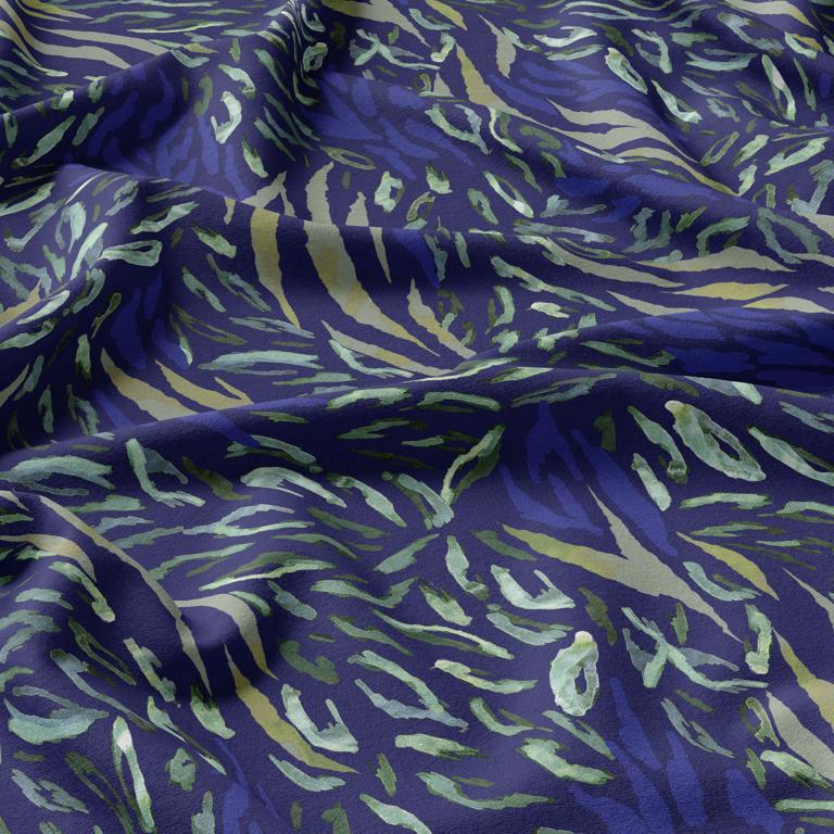 Viscose "Zaiba" Bleu/ Vert