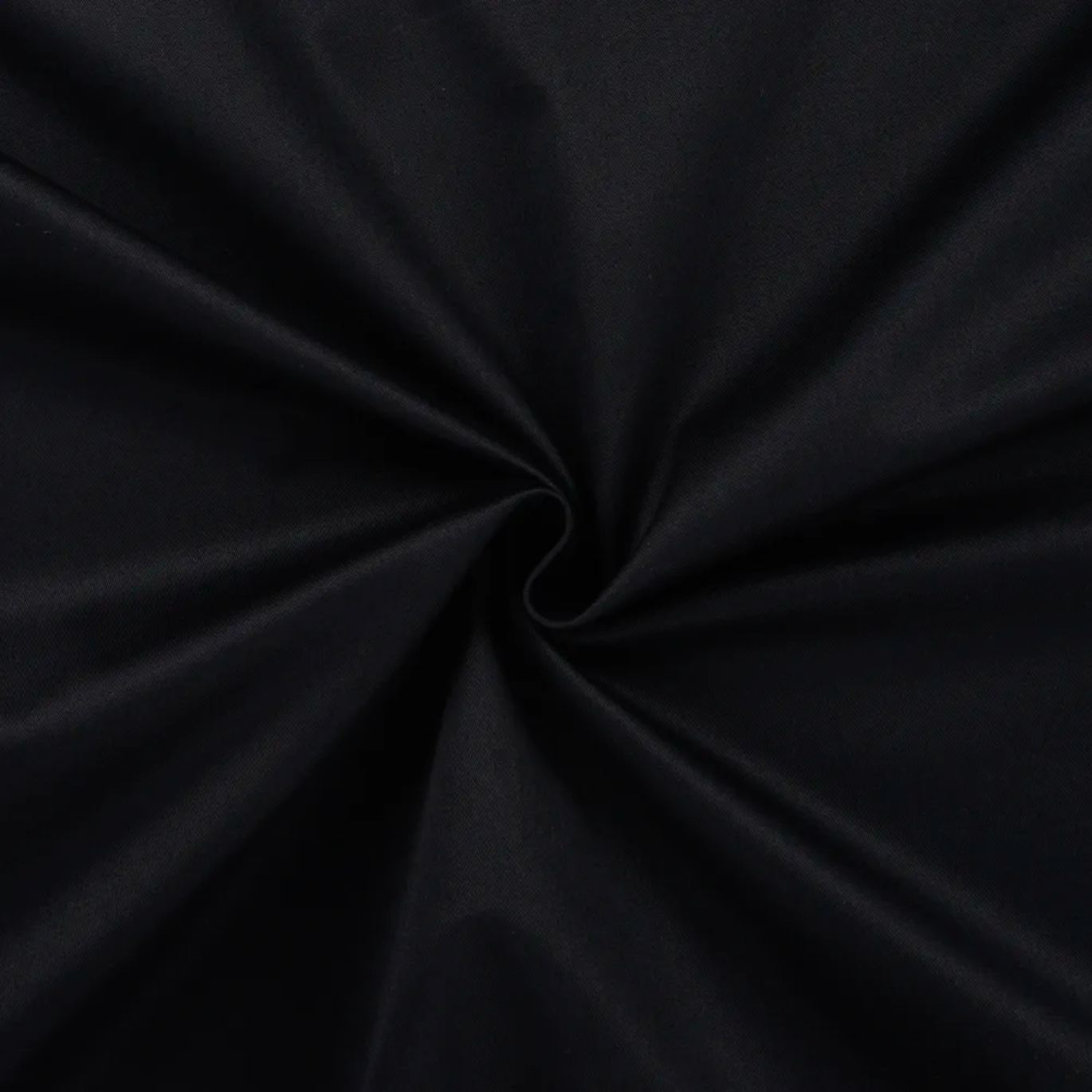 Satin de coton stretch uni Noir