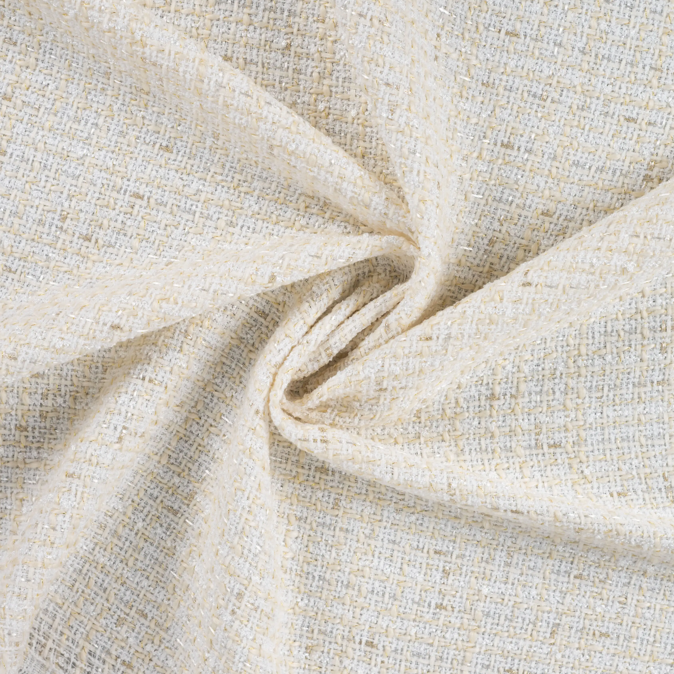 Tissu Tweed Luxury Ecru