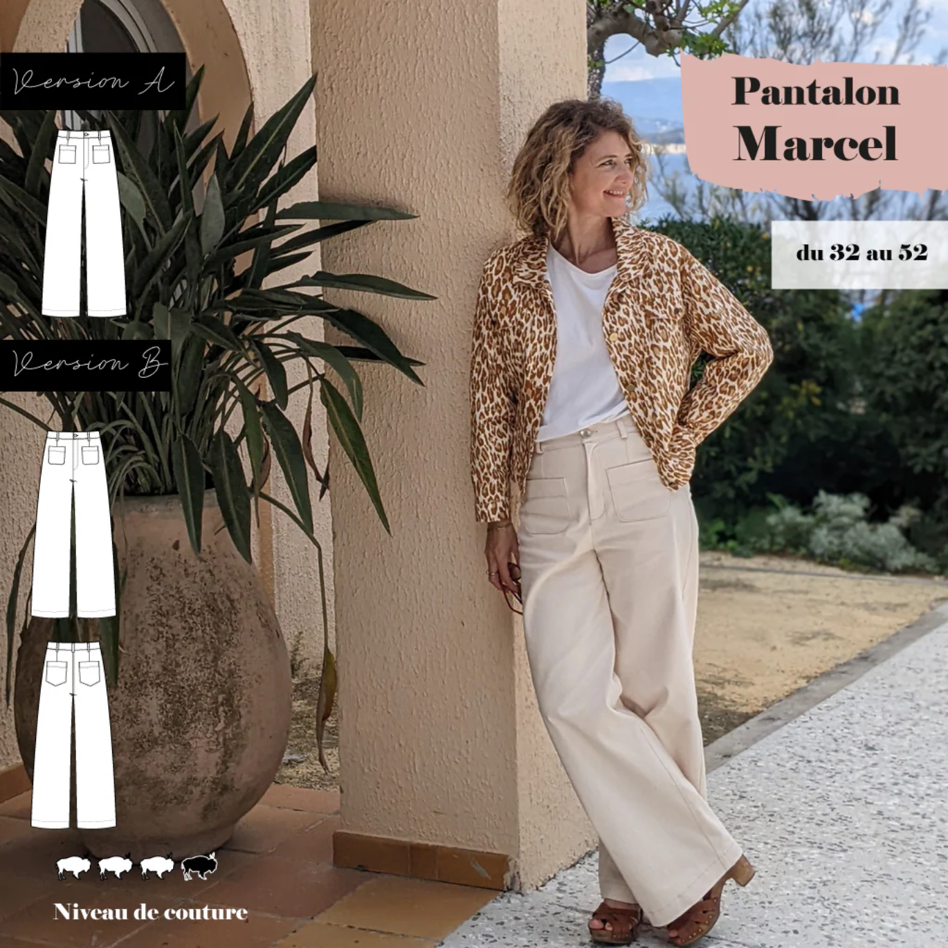 Patron Pantalon Marcel de Super Bison du 32 au 52 (réservation)