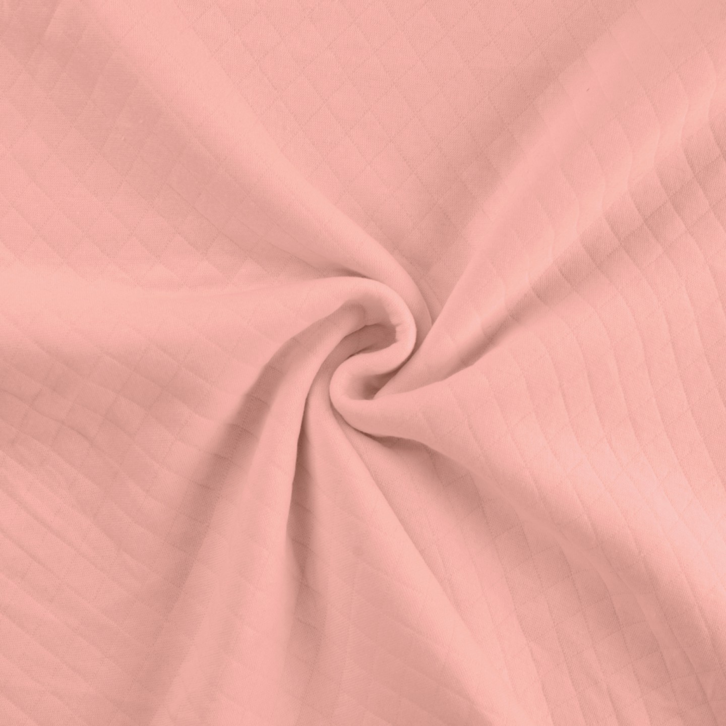 Tissu Sweat Matelassé Coton Diamant Rose