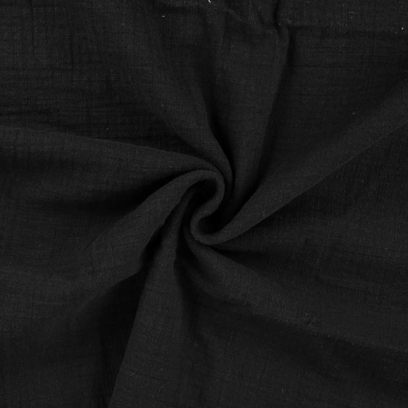 Tissu Coton Bambino Slub Noir