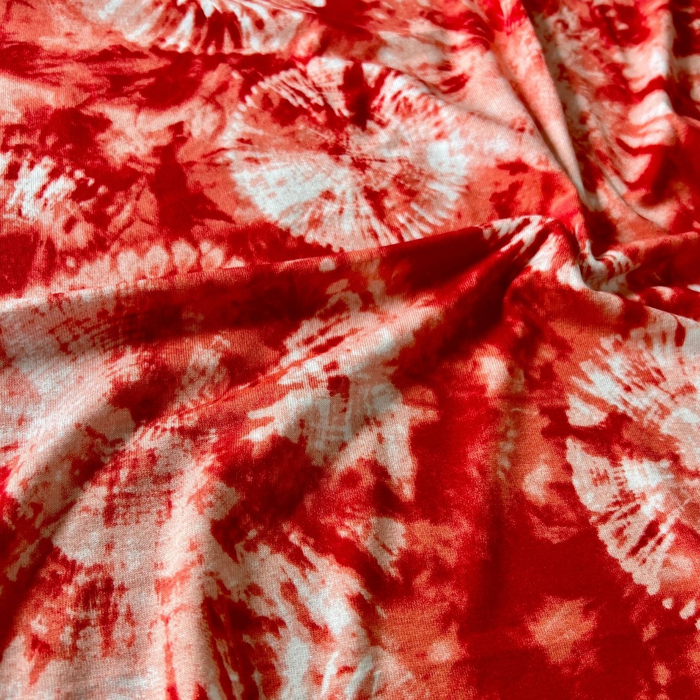 Jersey de viscose print tie&dye Corail