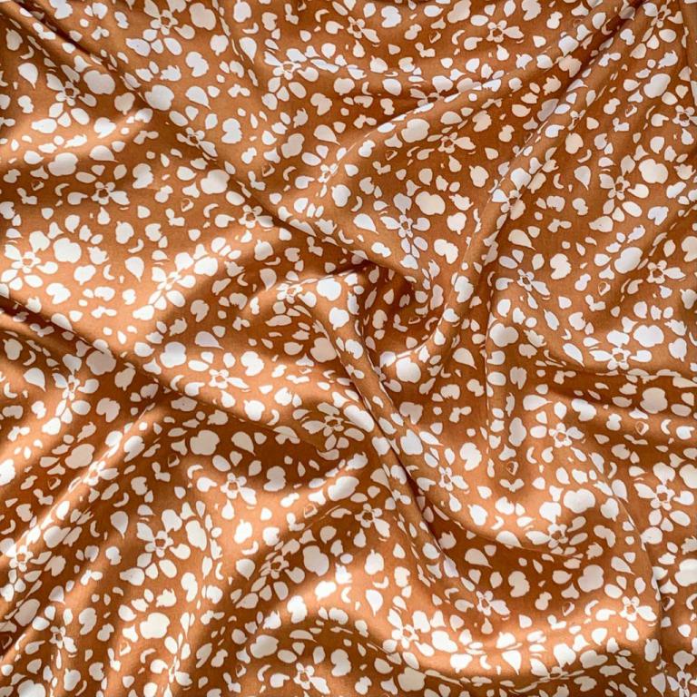 Viscose "Rello" Ocre & Blanc cassé